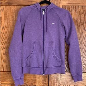 Purple Nike Zip Up Hoodie
